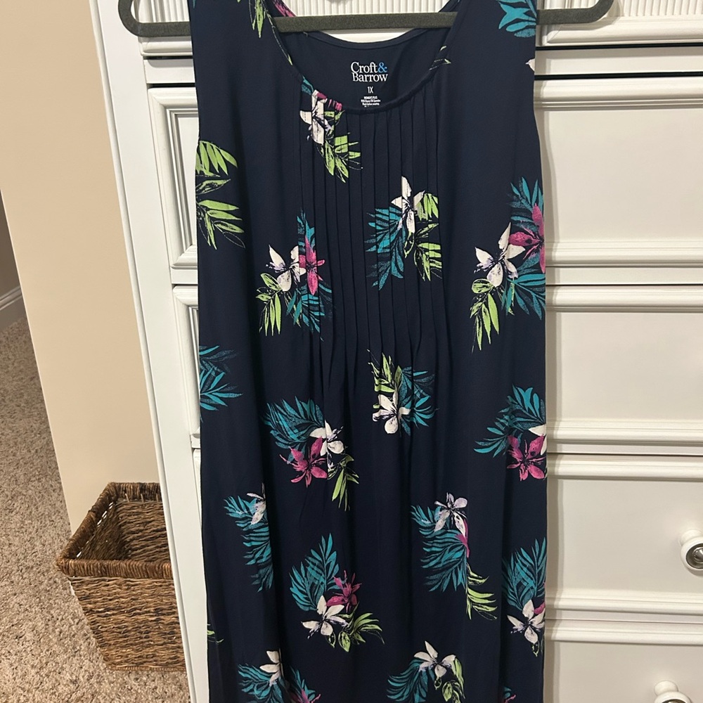 Croft & Barrow Navy Floral Dress